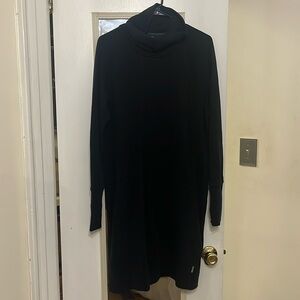 MERRELL dress women's French terry long sleeve dress Black size large